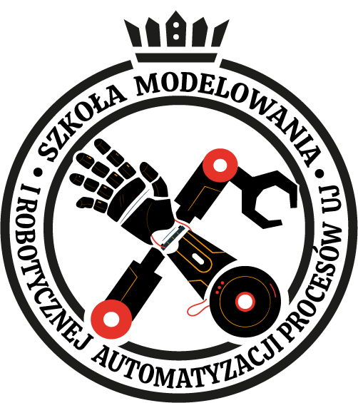 logotyp Koła Koło Naukowe Szkoły Modelowania i Robotycznej Automatyzacji Procesów UJ