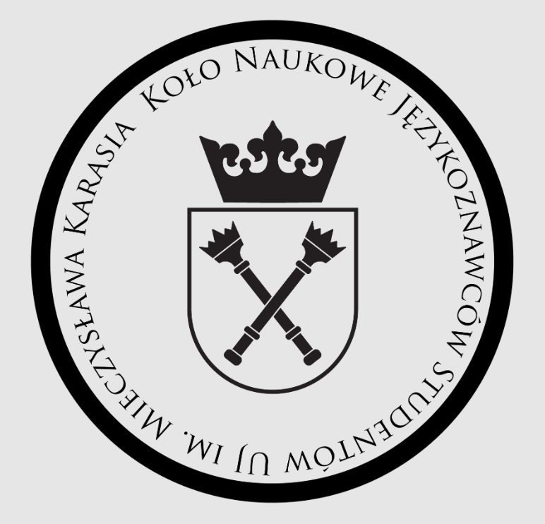 logotyp Koła Koło Naukowe Językoznawców Studentów UJ im. Mieczysława Karasia